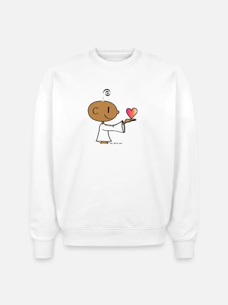 The little Yogi - Stanley/Stella Radder Unisex Oversized Organic Sweatshirt - white