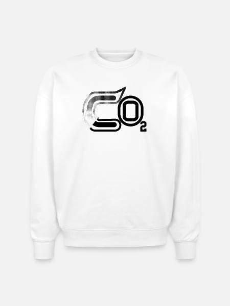 Halftone Arc Abstract - Stanley/Stella Radder Unisex Oversized Organic Sweatshirt - white