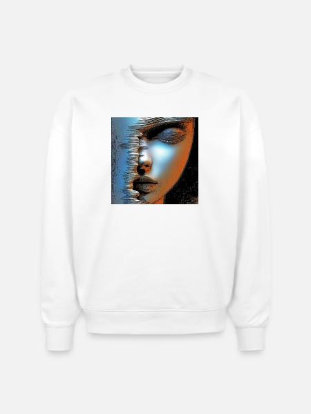 Face of women spater - Stanley/Stella Radder Unisex Oversized Organic Sweatshirt - white