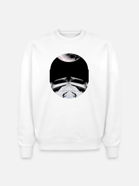 Moonlit Carfront Noir - Stanley/Stella Radder Unisex Oversized Organic Sweatshirt - white