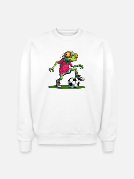 Chameleons Soccer - Stanley/Stella Radder Unisex Oversized Organic Sweatshirt - white