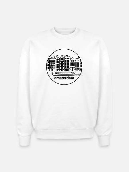 amsterdam - Stanley/Stella Radder Unisex Oversized Organic Sweatshirt - white
