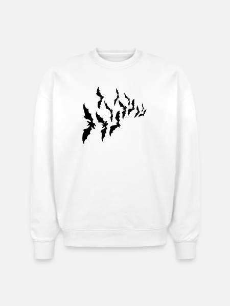 Bats - Stanley/Stella Radder Unisex Oversized Organic Sweatshirt - white