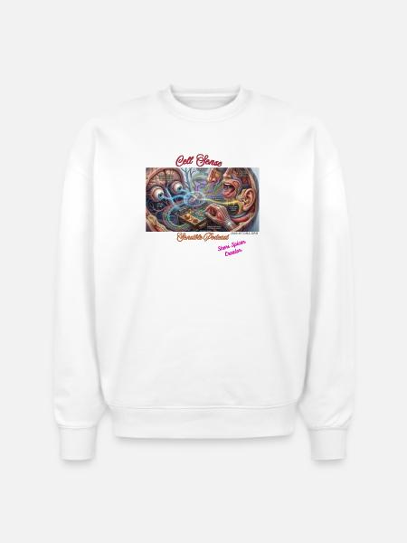 Cell- Sense - Stanley/Stella Radder Unisex Oversized Organic Sweatshirt - white