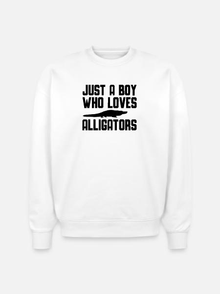Alligator Reptil - Stanley/Stella Radder Unisex Oversized Organic Sweatshirt - white