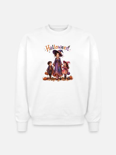 Halloween family - Stanley/Stella Radder Unisex Oversized Organic Sweatshirt - white