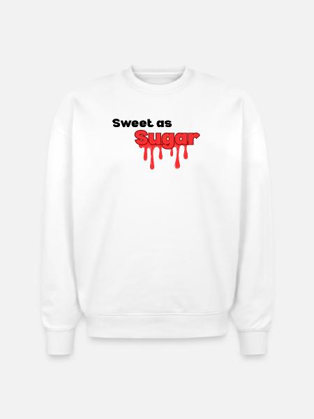 Sweet_as_sugar typography design - Stanley/Stella Radder Unisex Oversized Organic Sweatshirt - white