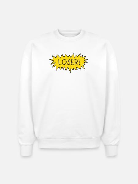 Loser! - Stanley/Stella Radder Unisex Oversized Organic Sweatshirt - white