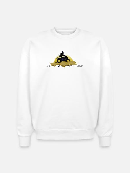 Quad Bike Adventure Sunset Silhouette - Stanley/Stella Radder Unisex Oversized Organic Sweatshirt - white