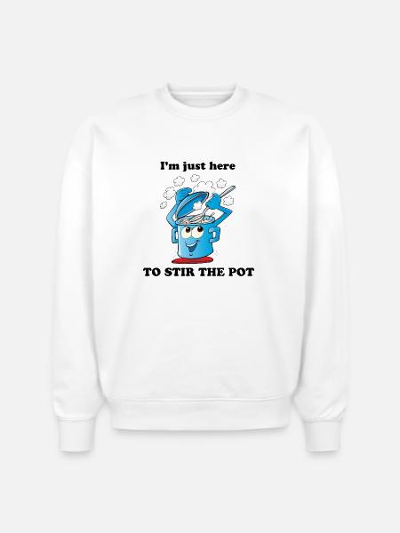 Stir The Pot - Stanley/Stella Radder Unisex Oversized Organic Sweatshirt - white