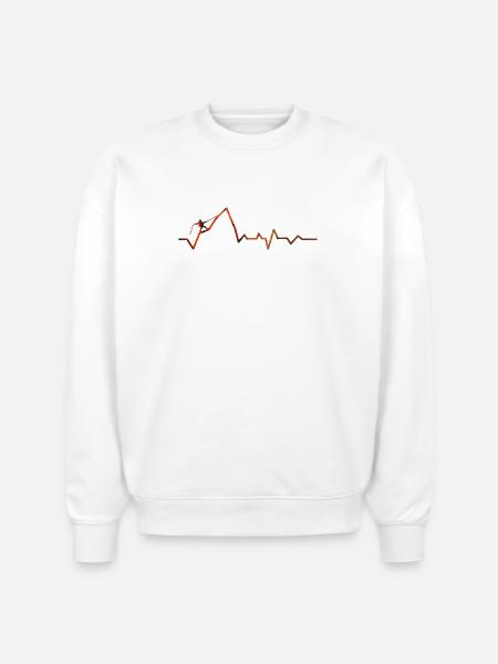 Mountain Pulse Sunset - Stanley/Stella Radder Unisex Oversized Organic Sweatshirt - white