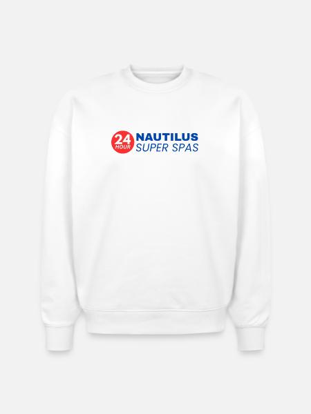 24-Hour Nautilus Super Spas - Vintage 1970s - Stanley/Stella Radder Unisex Oversized Organic Sweatshirt - white