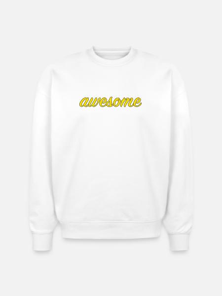Awesome - Stanley/Stella Radder Unisex Oversized Organic Sweatshirt - white