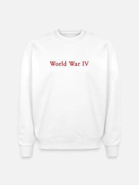 WORLD WAR 4 - Stanley/Stella Radder Unisex Oversized Organic Sweatshirt - white