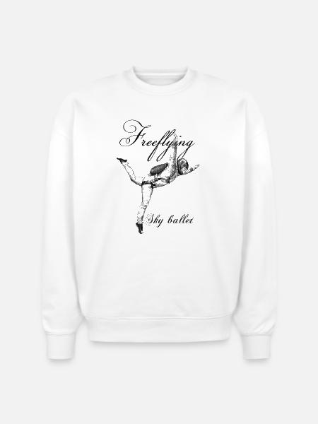 Freefly Skydiving - Stanley/Stella Radder Unisex Oversized Organic Sweatshirt - white