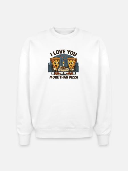 SLICE OF LOVE NYC - Stanley/Stella Radder Unisex Oversized Organic Sweatshirt - white