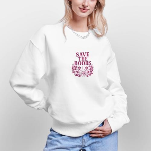 Save the boobs floral - Stanley/Stella Radder Unisex Oversized Organic Sweatshirt
