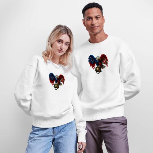 American Flag Bald Eagle - Helmet - Stanley/Stella Radder Unisex Oversized Organic Sweatshirt