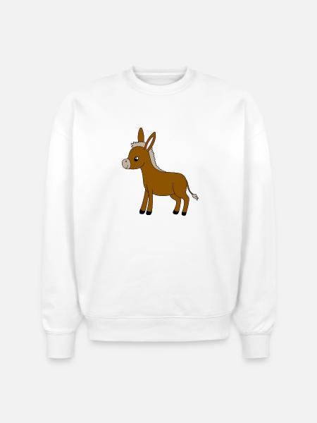 Little Donkey - Stanley/Stella Radder Unisex Oversized Organic Sweatshirt - white