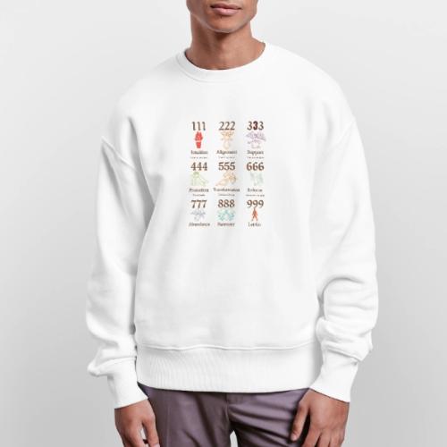 Mystic Angel Numbers Spiritual Symbols on Gildan - Stanley/Stella Radder Unisex Oversized Organic Sweatshirt