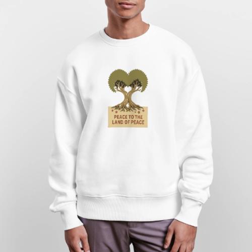 Peace To The Land Of Peace Tree Heart - Stanley/Stella Radder Unisex Oversized Organic Sweatshirt