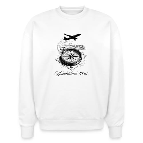 Wanderlust 2026 T-Shirt | Minimalist Travel Plane - Stanley/Stella Radder Unisex Oversized Organic Sweatshirt