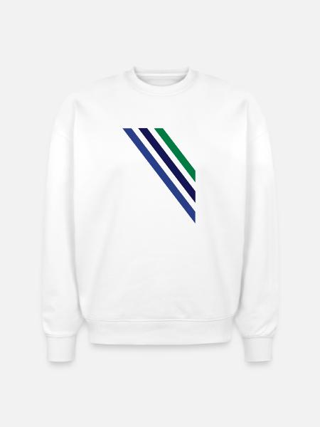 diagonal - Stanley/Stella Radder Unisex Oversized Organic Sweatshirt - white