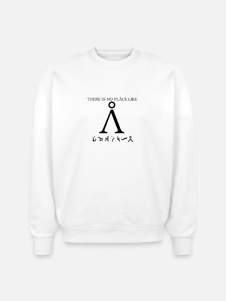 Stargate SG1 - There Is No Place Like Earth - Stanley/Stella Radder Unisex Oversized Organic Sweatshirt - white