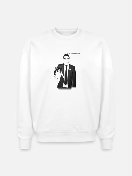 LCD Sound System - Stanley/Stella Radder Unisex Oversized Organic Sweatshirt - white