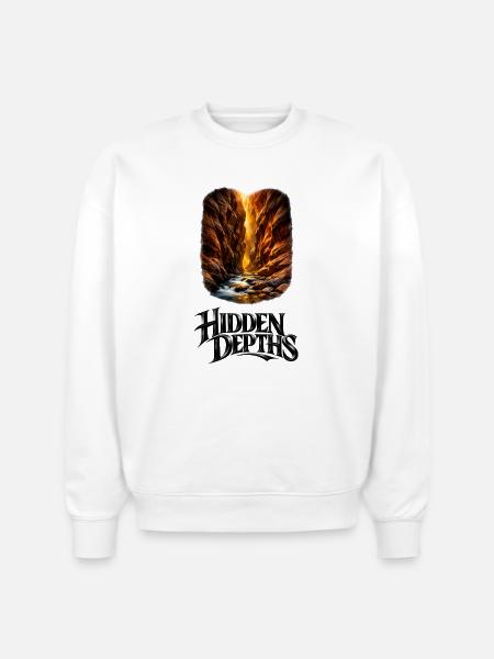 Hidden Depths Canyon Glow - Stanley/Stella Radder Unisex Oversized Organic Sweatshirt - white