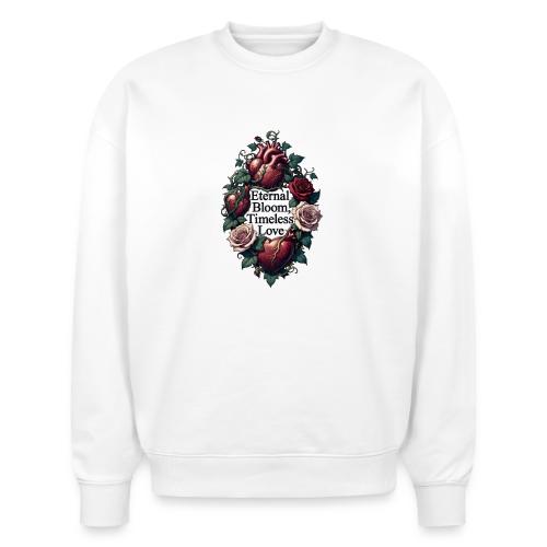 Eternal Bloom Timeless Love Entwined Hearts T-Shir - Stanley/Stella Radder Unisex Oversized Organic Sweatshirt