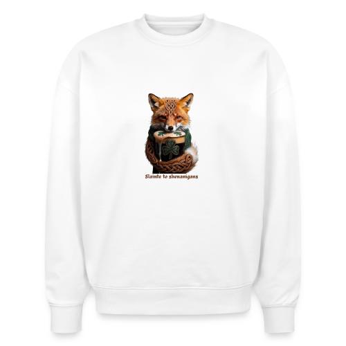 Sly Emerald Fox Toast T-Shirt - Stanley/Stella Radder Unisex Oversized Organic Sweatshirt