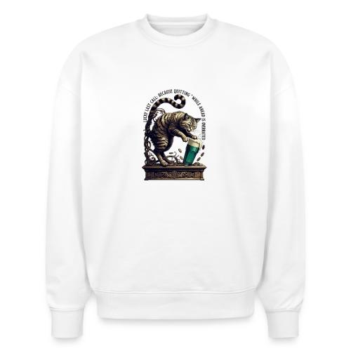 Lucky Last Call Cat Graphic Tee - Stanley/Stella Radder Unisex Oversized Organic Sweatshirt