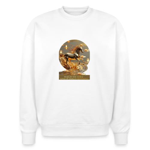 Year of the Horse Abundance T Shirt, Lunar NY Gift - Stanley/Stella Radder Unisex Oversized Organic Sweatshirt