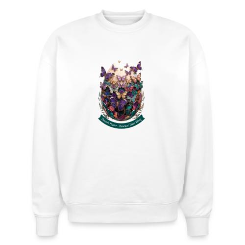 Easter Dawn's Flutter Butterfly T Shirt, Gift - Stanley/Stella Radder Unisex Oversized Organic Sweatshirt