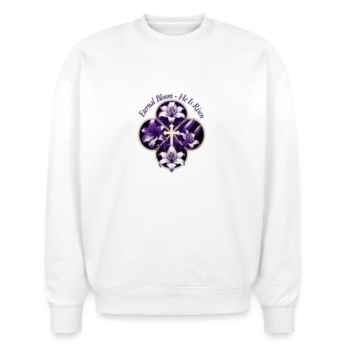 Easter Eternal Bloom Lily Crown T Shirt, Gift - Stanley/Stella Radder Unisex Oversized Organic Sweatshirt