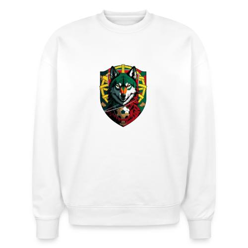 Portugal Iberian Wolf Soccer T Shirt,Football Gift - Stanley/Stella Radder Unisex Oversized Organic Sweatshirt