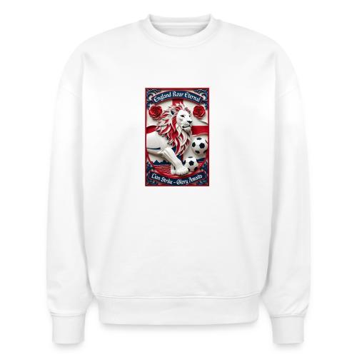 England Lion Soccer T Shirt, Football Pride Gift - Stanley/Stella Radder Unisex Oversized Organic Sweatshirt