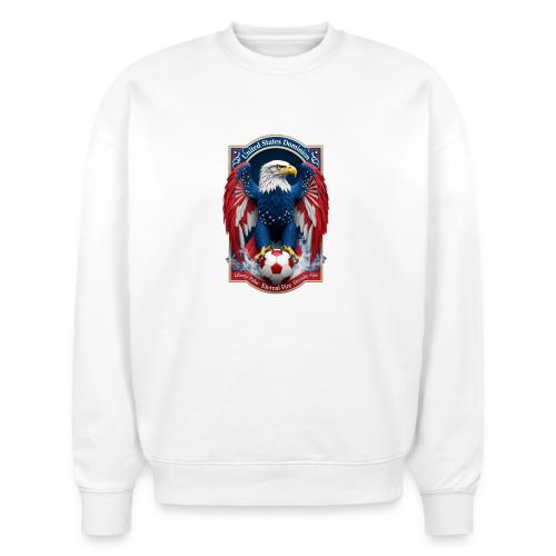 USA Eagle Emblem T Shirt, USA Soccer Pride Gift - Stanley/Stella Radder Unisex Oversized Organic Sweatshirt