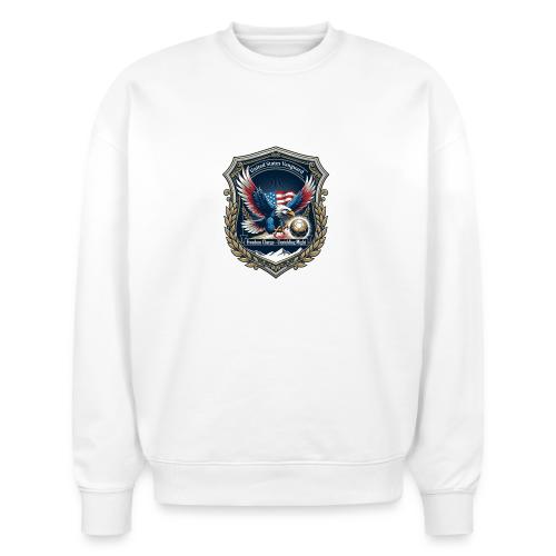 USA Eagle Vanguard T-Shirt,American Flag PrideGift - Stanley/Stella Radder Unisex Oversized Organic Sweatshirt