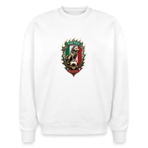 Italy Wolf Fury T-Shirt, Italian Flag Pride Gift - Stanley/Stella Radder Unisex Oversized Organic Sweatshirt