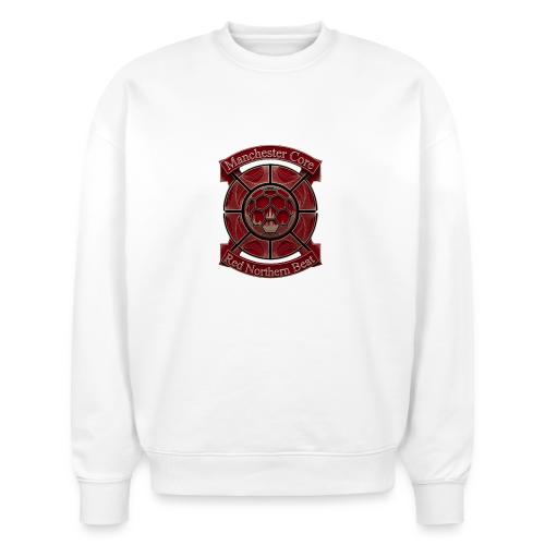 Manchester Is Red T Shirt, Soccer City Pride Gift - Stanley/Stella Radder Unisex Oversized Organic Sweatshirt