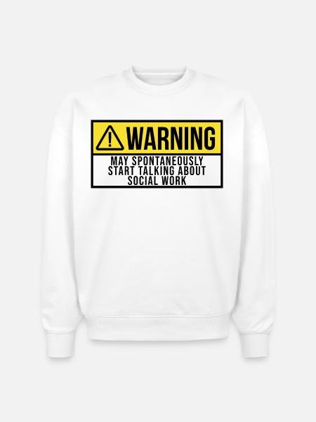 Social Work - Stanley/Stella Radder Unisex Oversized Organic Sweatshirt - white