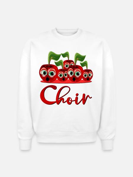 CHOIR SINGER - Stanley/Stella Radder Unisex Oversized Organic Sweatshirt - white