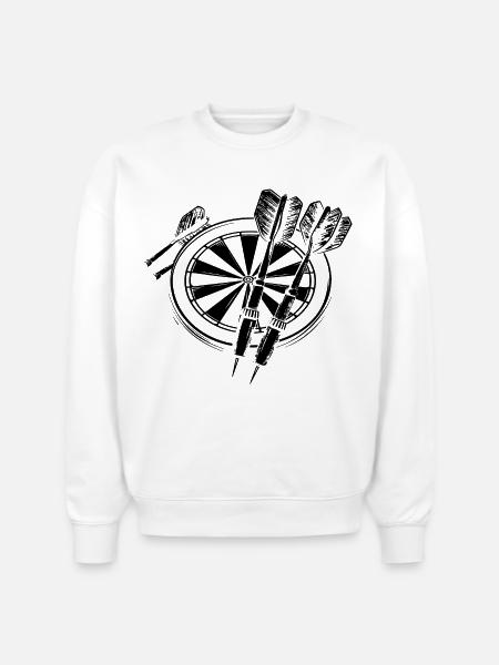 Darts - Stanley/Stella Radder Unisex Oversized Organic Sweatshirt - white