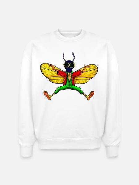 Fly Yogi - Stanley/Stella Radder Unisex Oversized Organic Sweatshirt - white