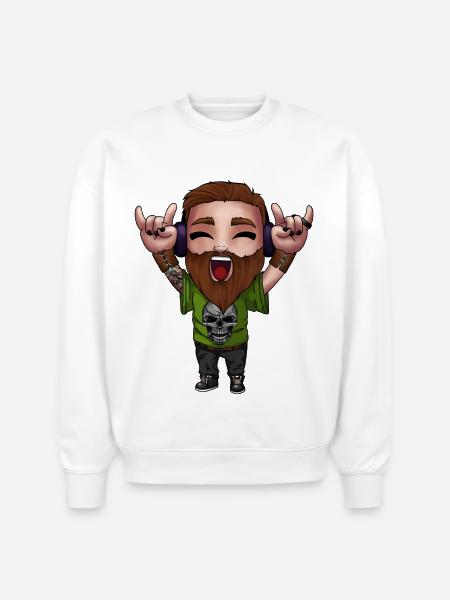 Cooldude - Stanley/Stella Radder Unisex Oversized Organic Sweatshirt - white