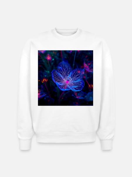 Translucent Blue - Stanley/Stella Radder Unisex Oversized Organic Sweatshirt - white