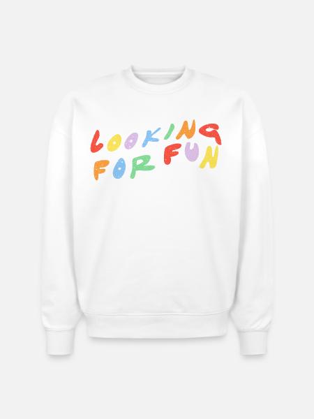 Looking for Fun - Stanley/Stella Radder Unisex Oversized Organic Sweatshirt - white