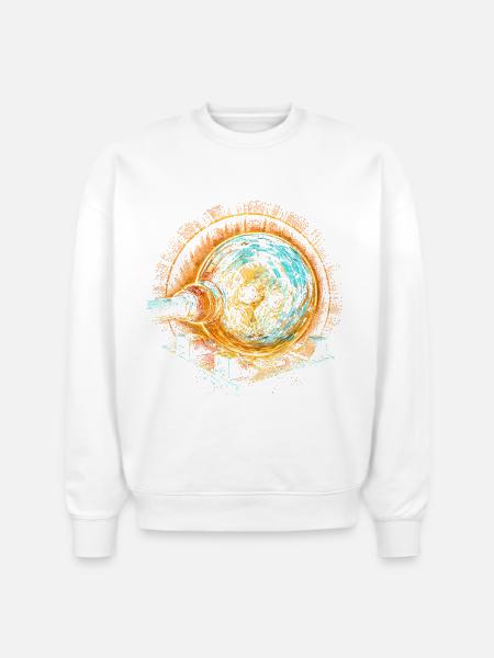 Glass Blowing - Stanley/Stella Radder Unisex Oversized Organic Sweatshirt - white